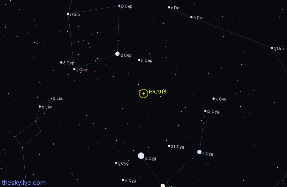 Finder chart HR7916 star