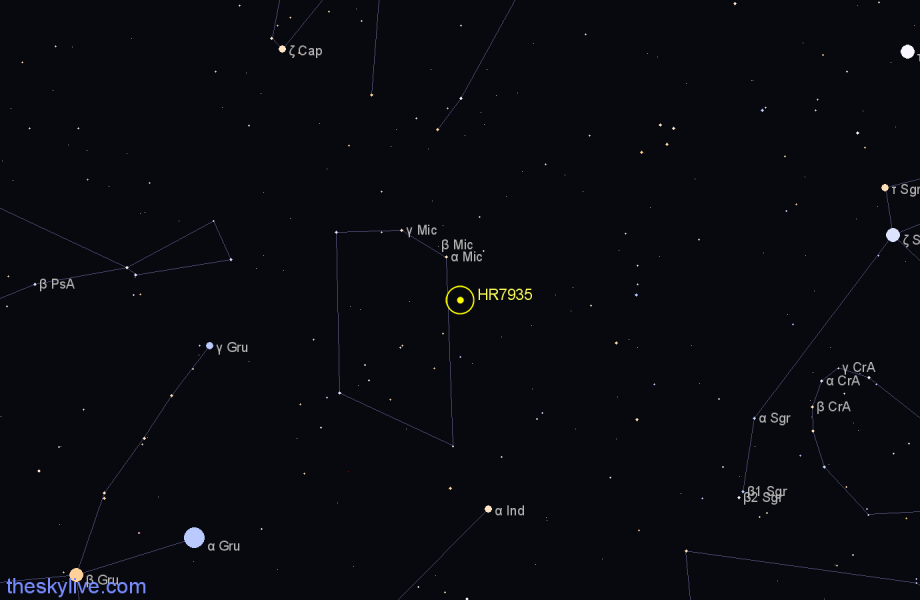 Finder chart HR7935 star