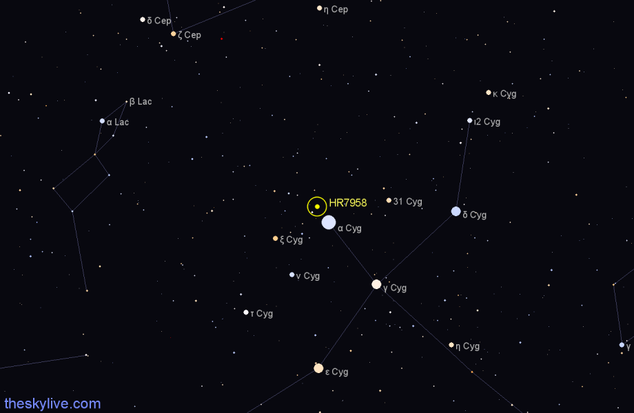 Finder chart HR7958 star