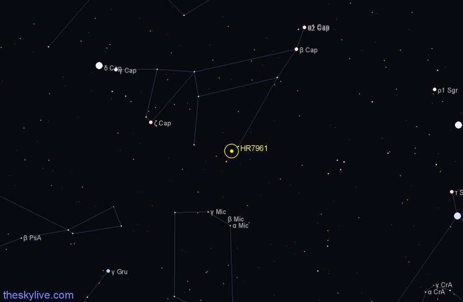 Finder chart HR7961 star
