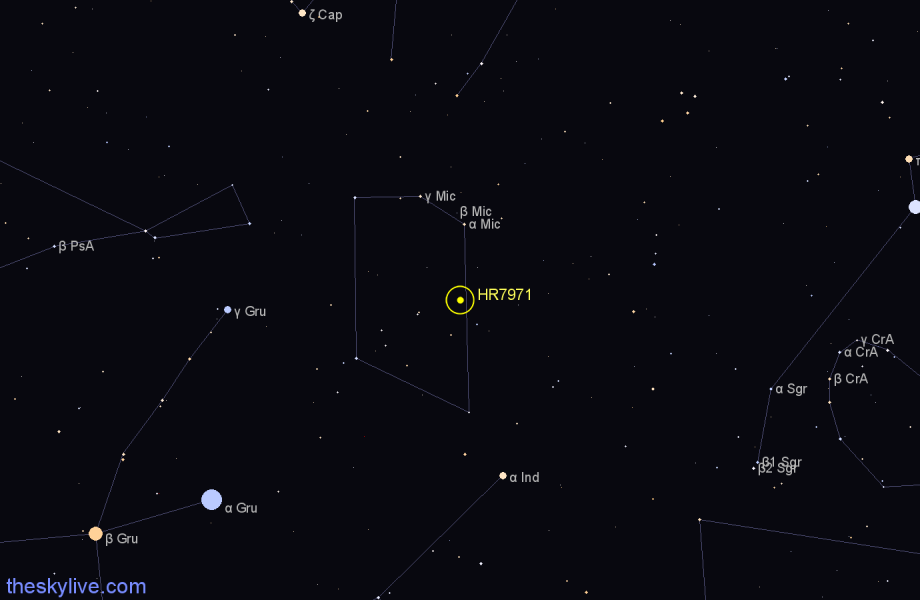 Finder chart HR7971 star