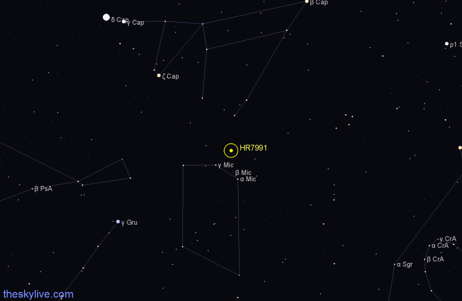 Finder chart HR7991 star