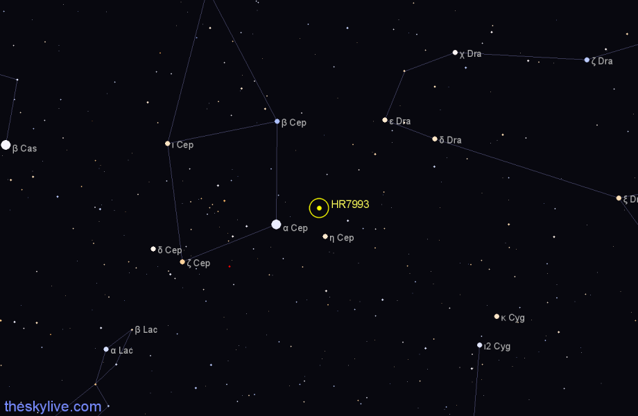 Finder chart HR7993 star