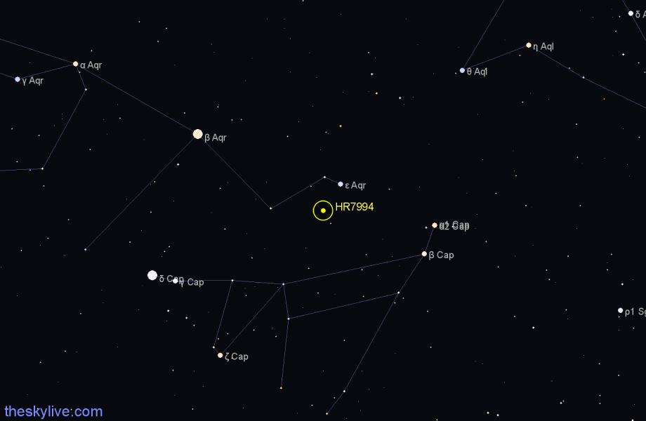 Finder chart HR7994 star