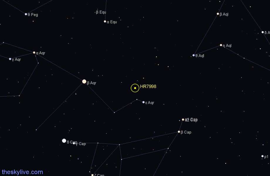 Finder chart HR7998 star