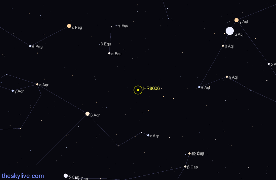 Finder chart HR8006 star