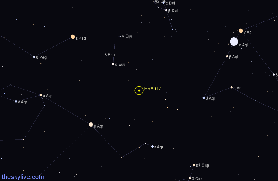 Finder chart HR8017 star