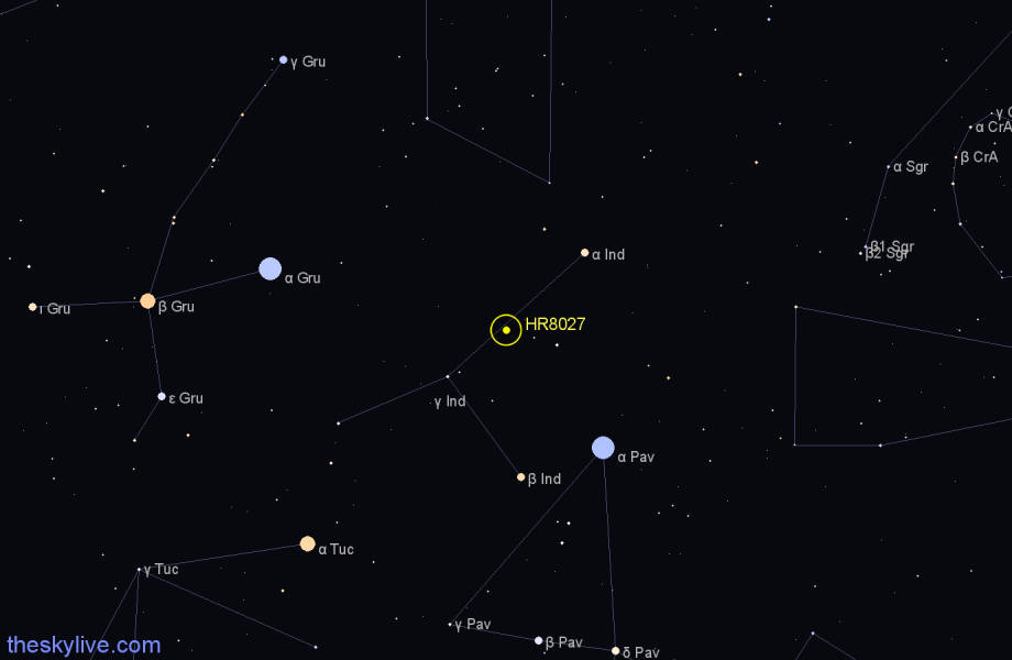 Finder chart HR8027 star