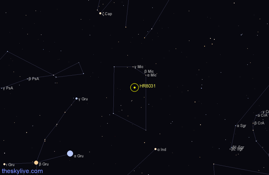 Finder chart HR8031 star