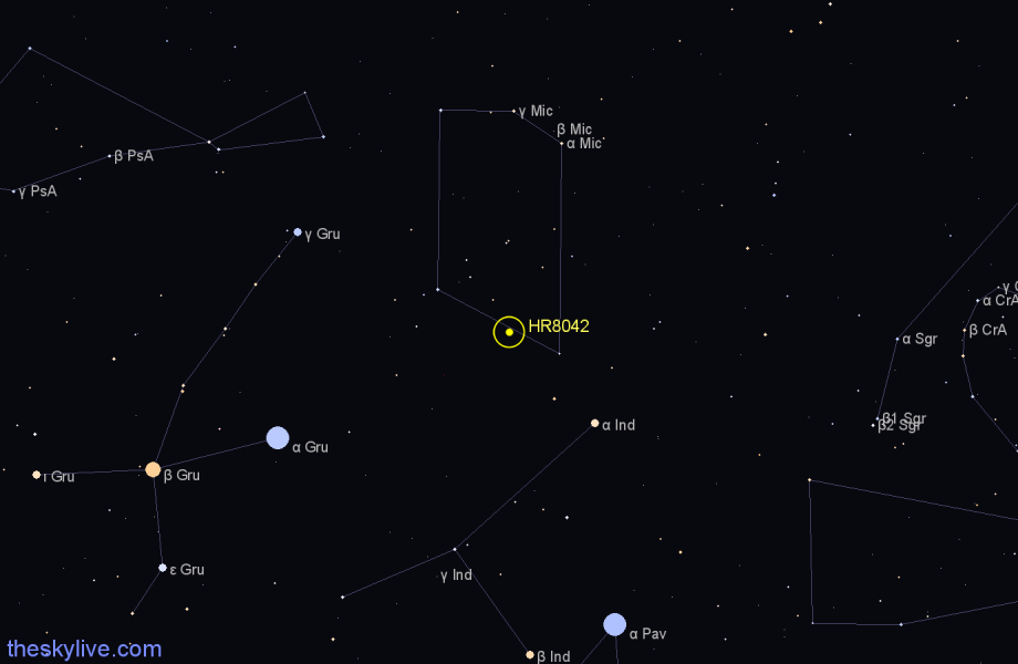Finder chart HR8042 star