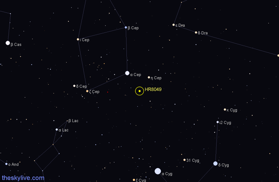 Finder chart HR8049 star