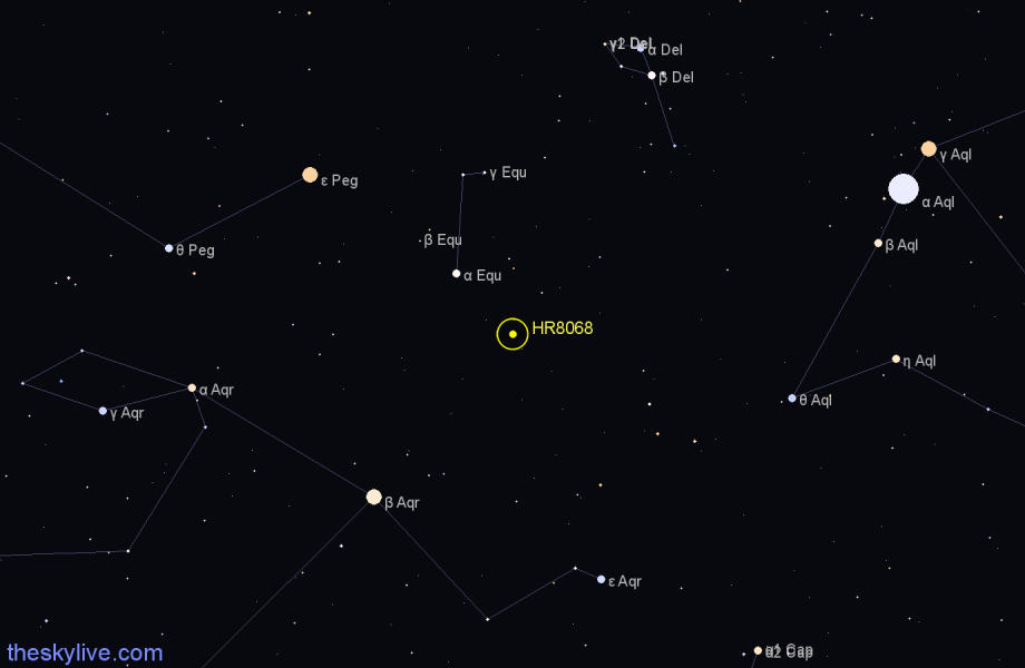 Finder chart HR8068 star
