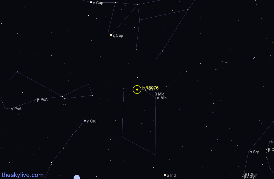 Finder chart HR8076 star