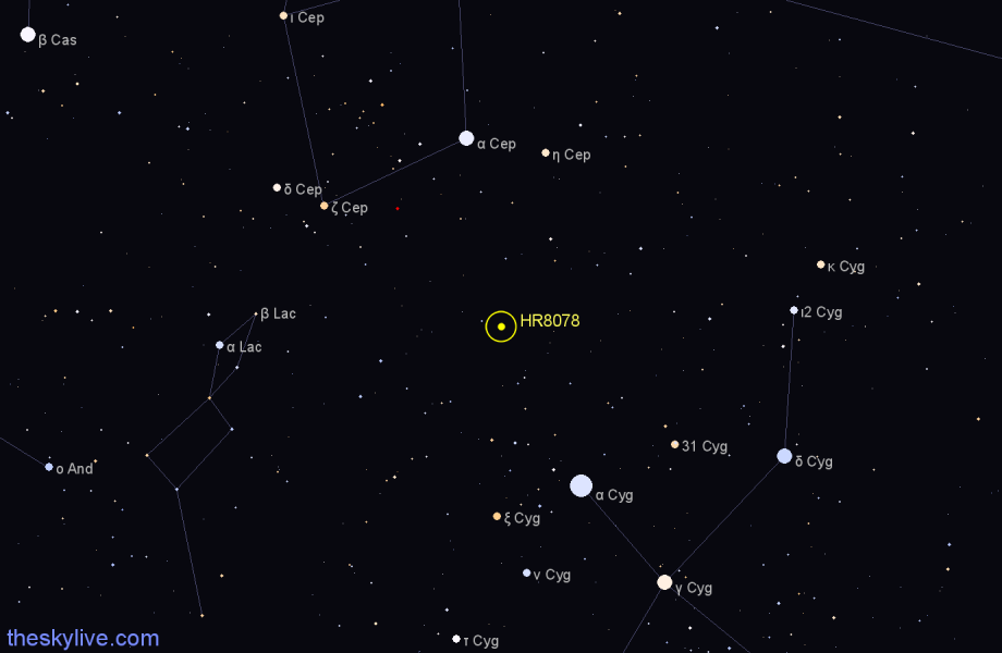 Finder chart HR8078 star