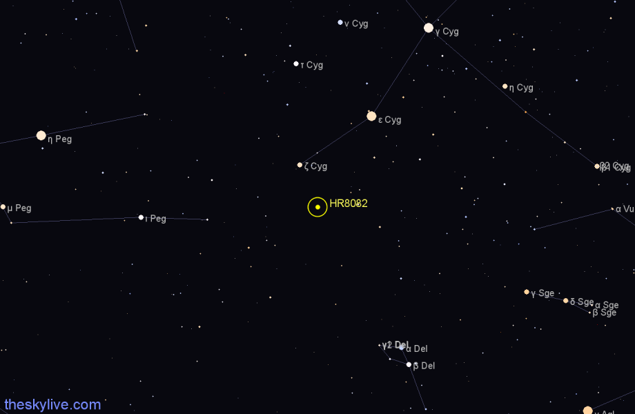 Finder chart HR8082 star