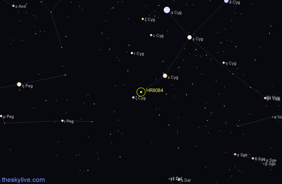 Finder chart HR8084 star