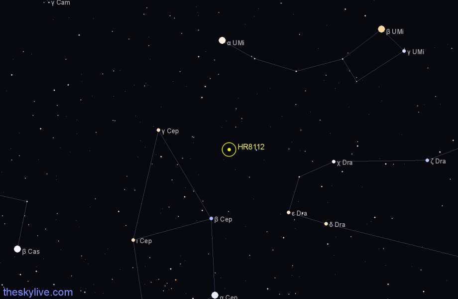 Finder chart HR8112 star