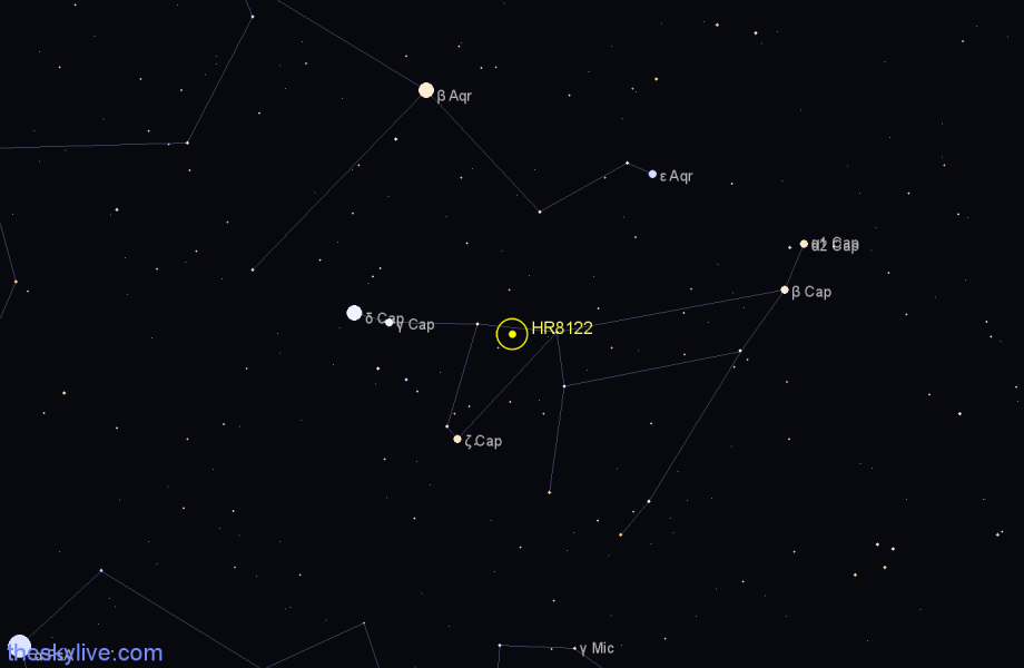Finder chart HR8122 star