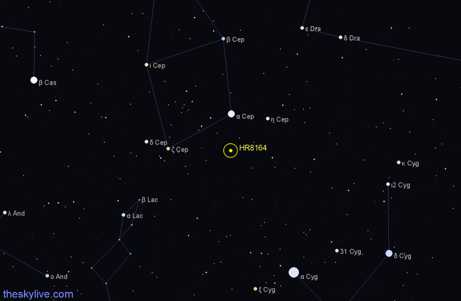 Finder chart HR8164 star