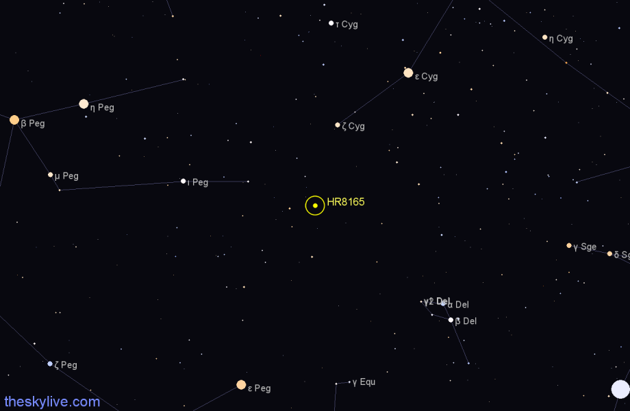 Finder chart HR8165 star