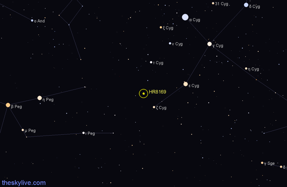 Finder chart HR8169 star