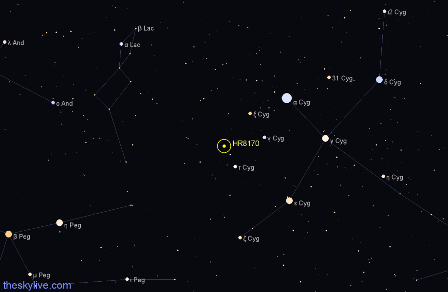 Finder chart HR8170 star