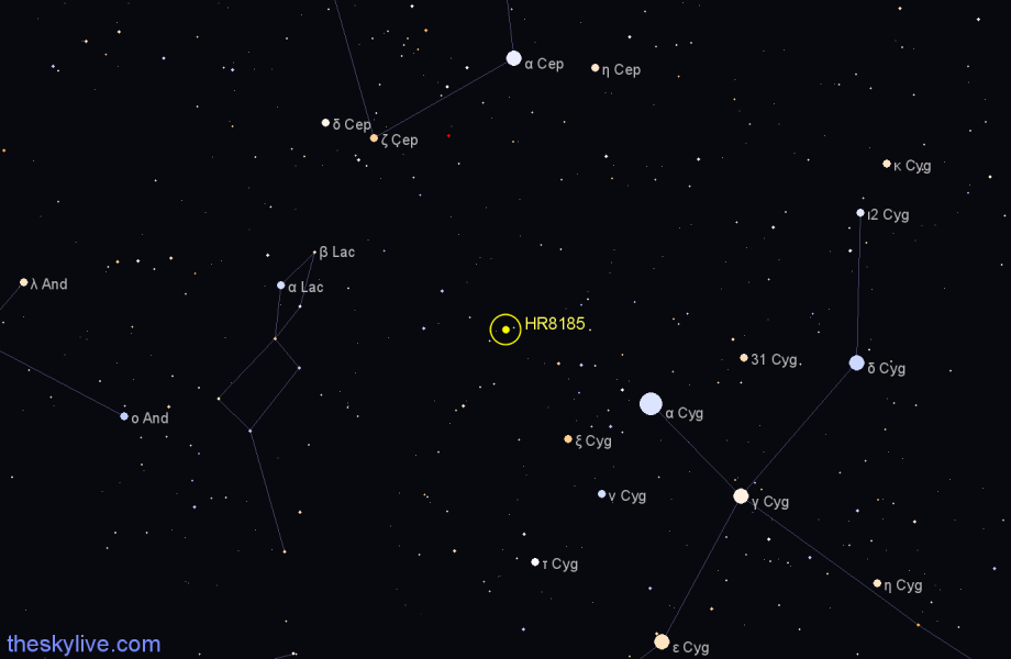 Finder chart HR8185 star