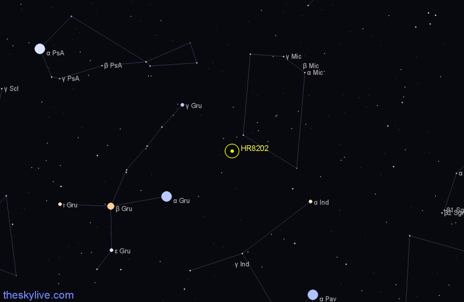 Finder chart HR8202 star