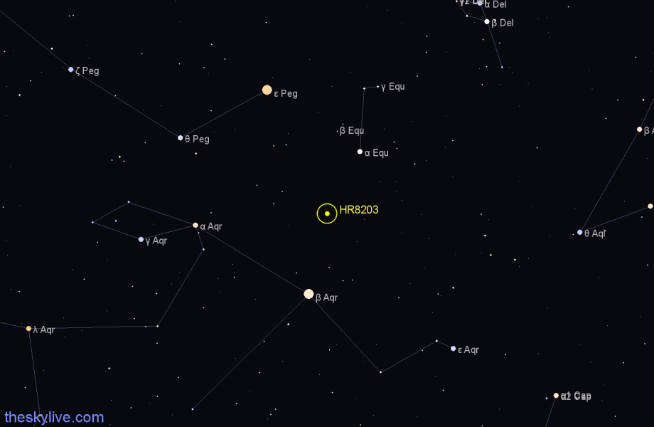 Finder chart HR8203 star