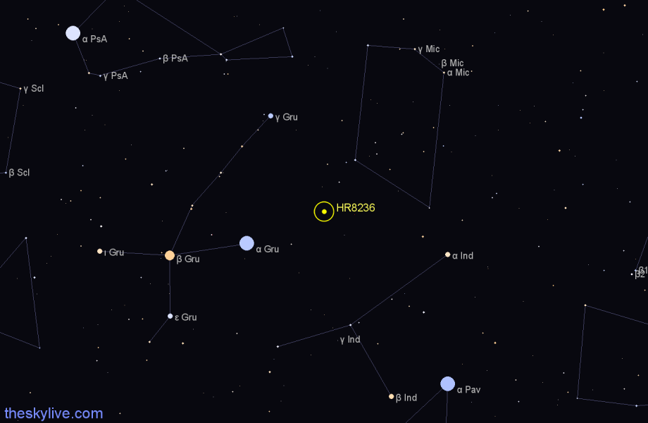Finder chart HR8236 star
