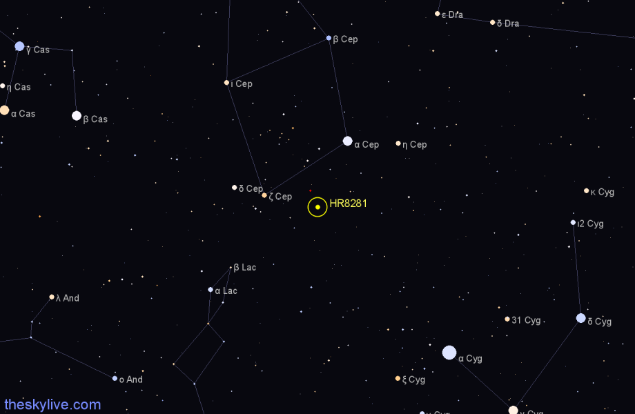 Finder chart HR8281 star