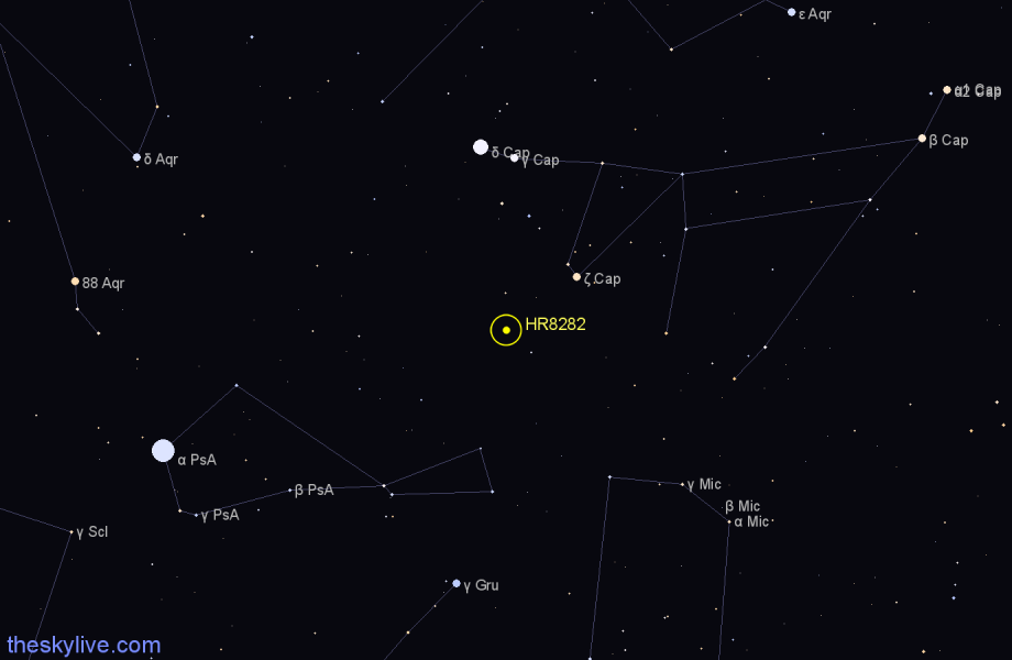 Finder chart HR8282 star