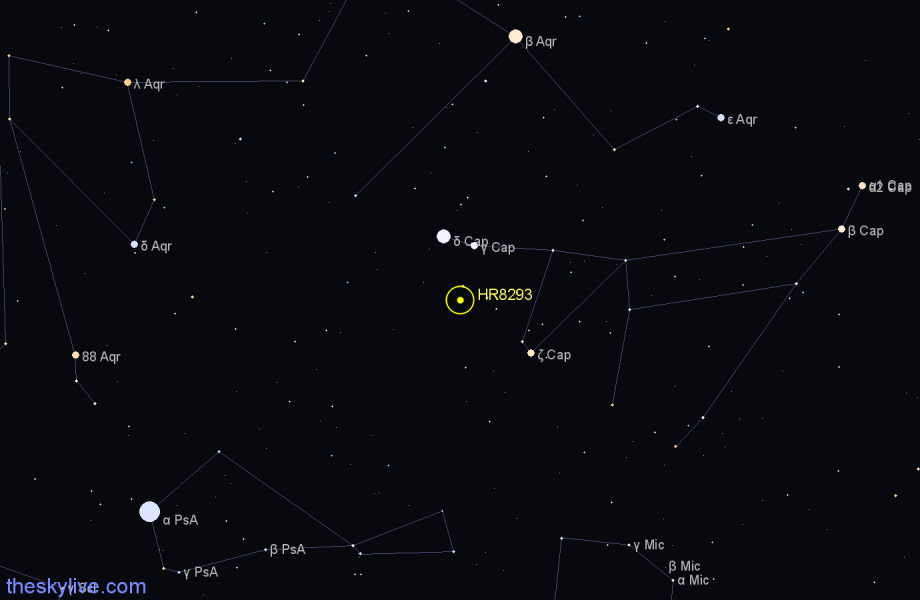 Finder chart HR8293 star