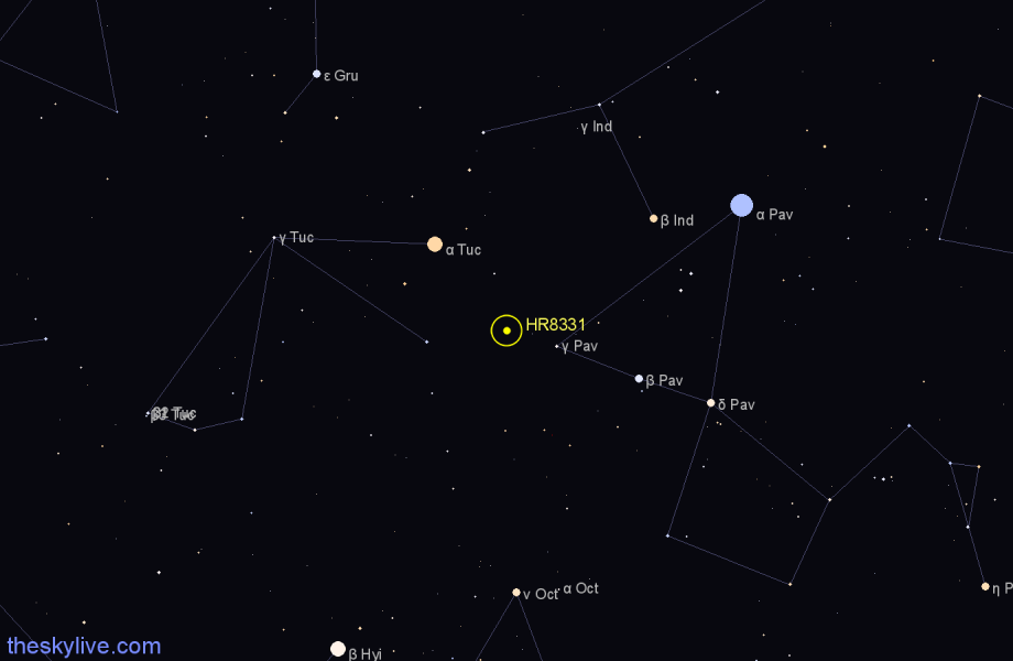 Finder chart HR8331 star