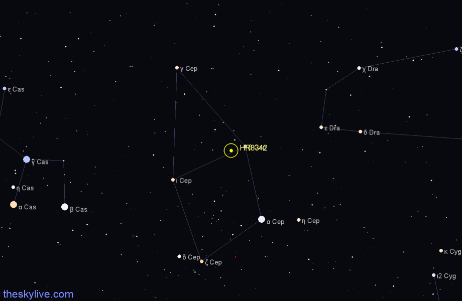 Finder chart HR8342 star