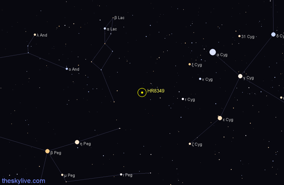Finder chart HR8349 star