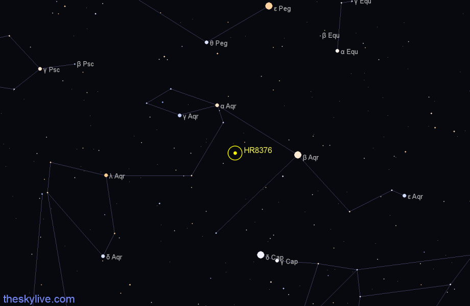 Finder chart HR8376 star