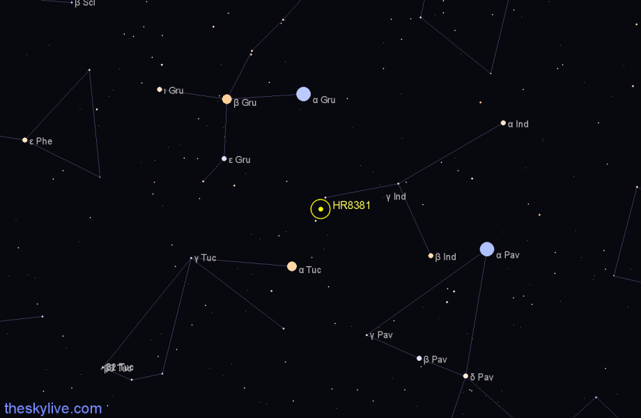 Finder chart HR8381 star