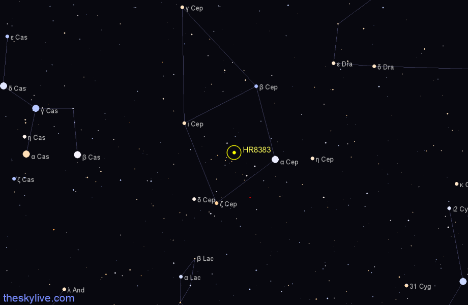 Finder chart HR8383 star