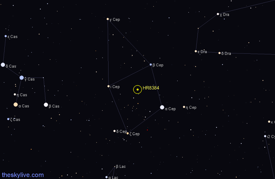 Finder chart HR8384 star