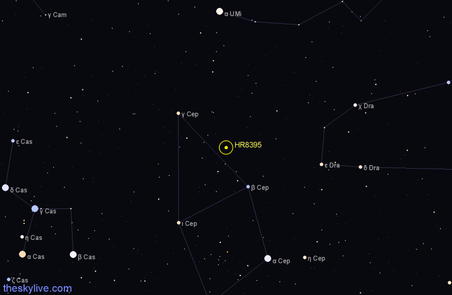 Finder chart HR8395 star