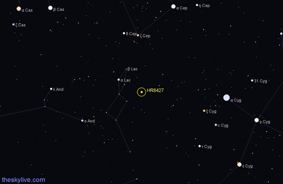 Finder chart HR8427 star