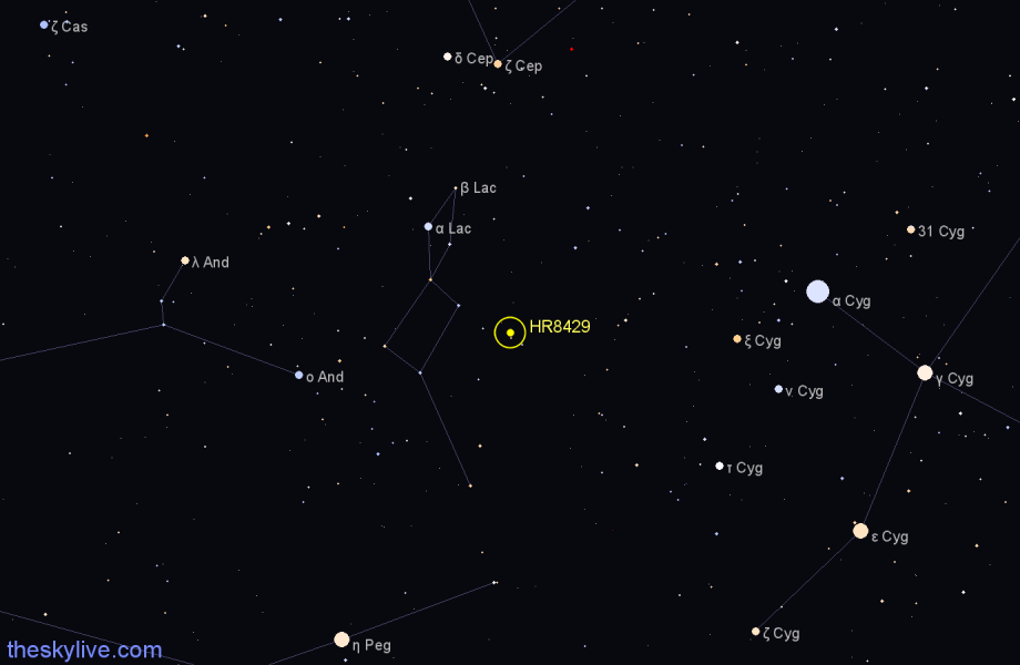 Finder chart HR8429 star