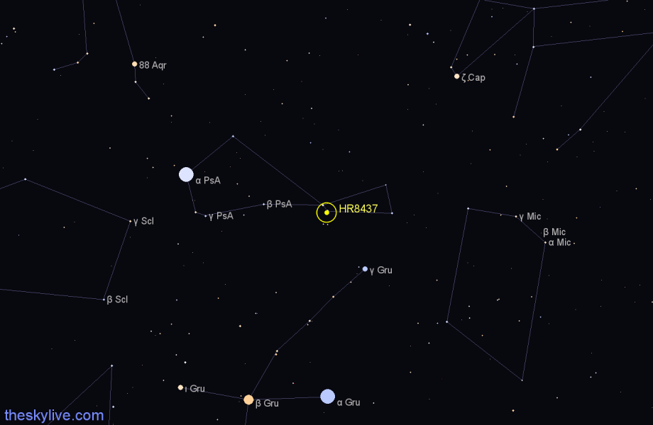 Finder chart HR8437 star