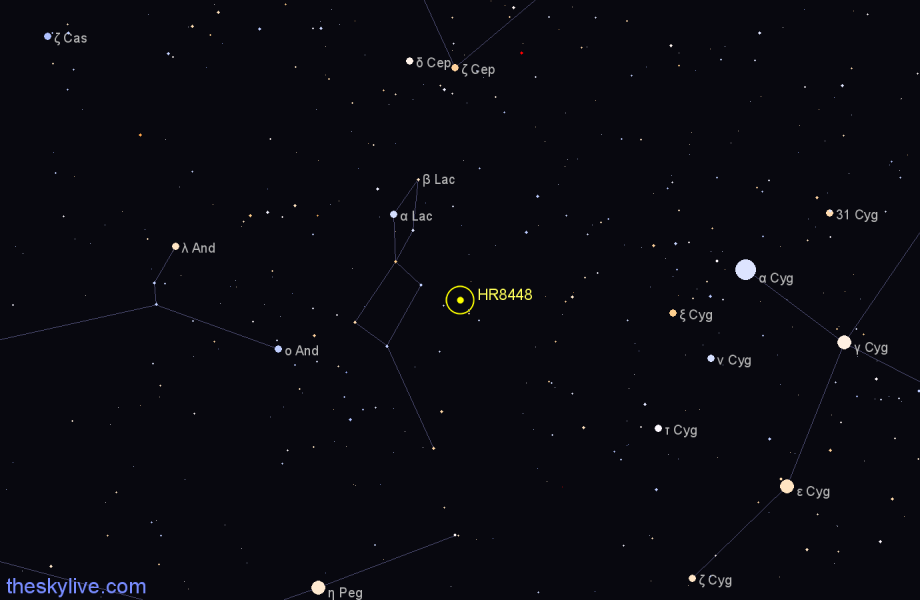 Finder chart HR8448 star