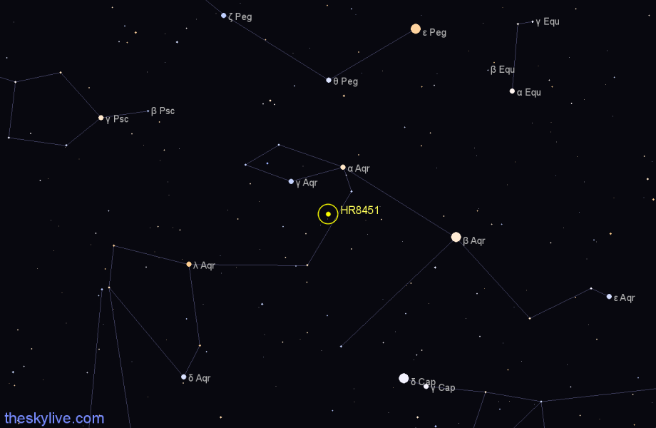 Finder chart HR8451 star