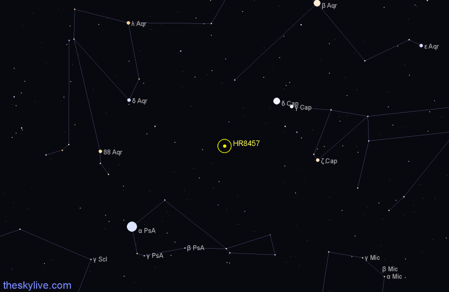 Finder chart HR8457 star