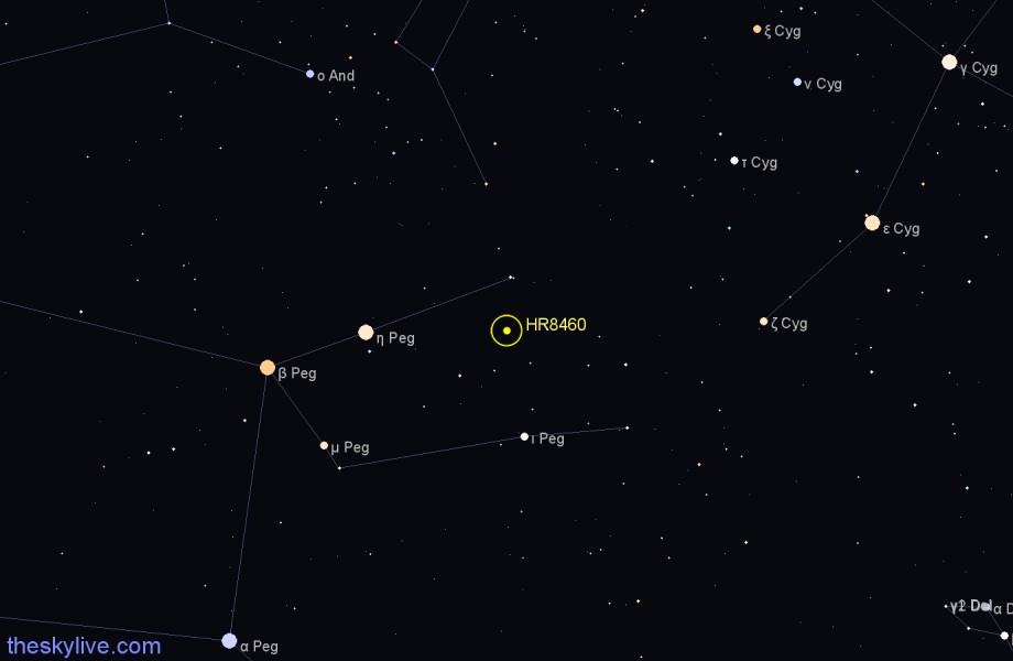 Finder chart HR8460 star