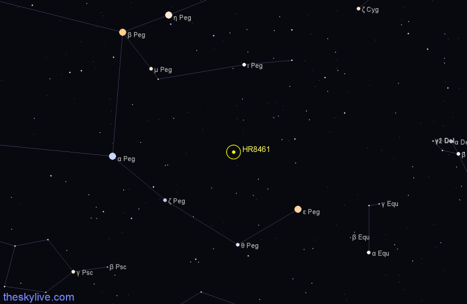 Finder chart HR8461 star