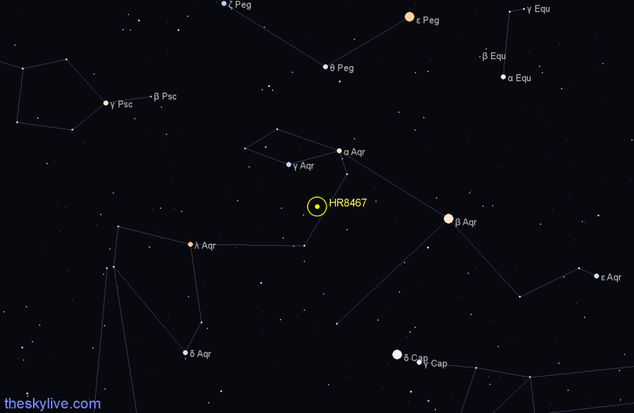 Finder chart HR8467 star